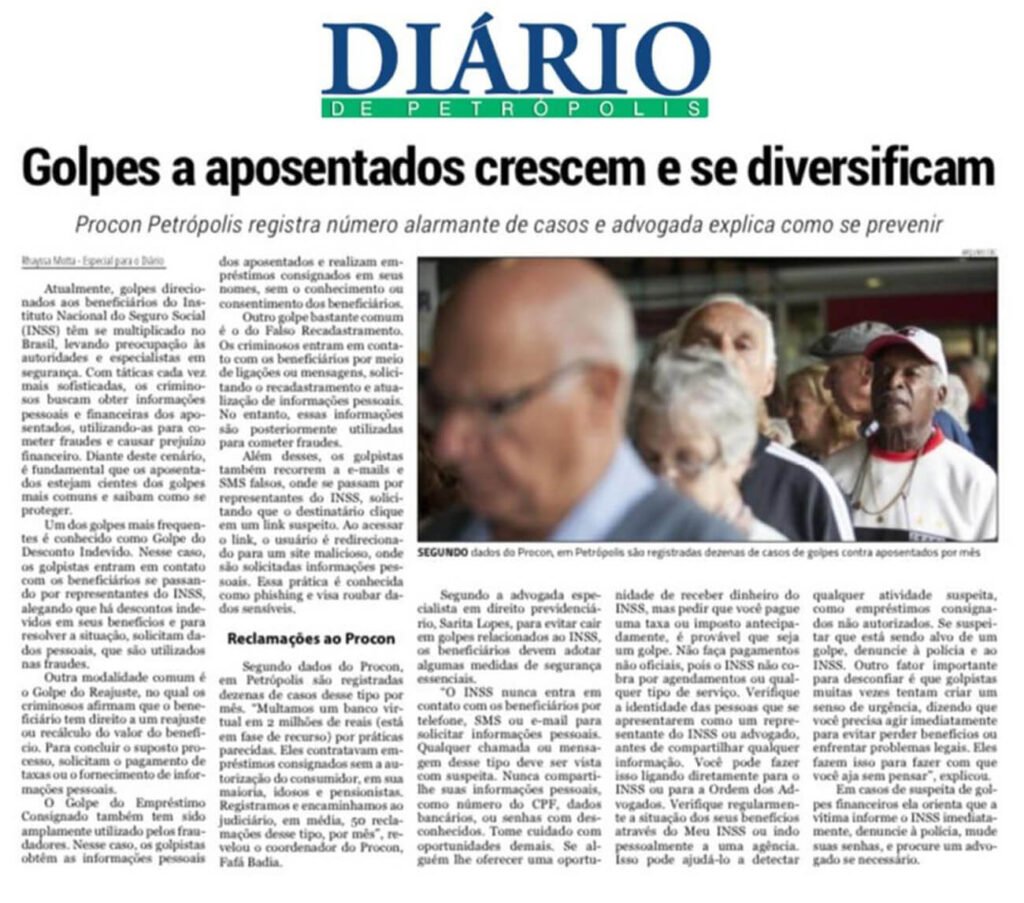 GOLPES A APOSENTADOS CRESCEM E SE DIVERSIFICAM