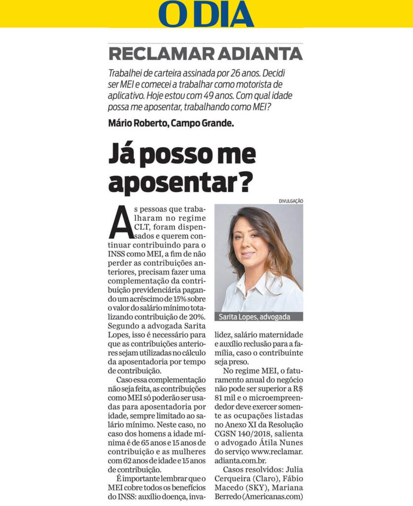 JÁ POSSO ME APOSENTAR?